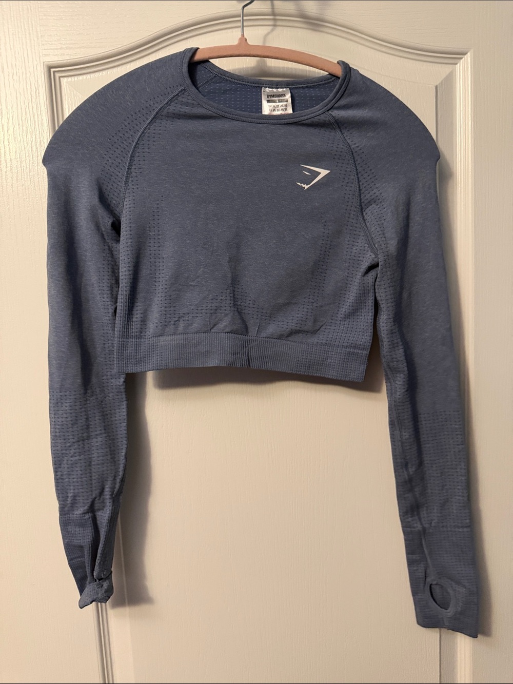Gymshark Women’s Long Sleeve Crop Top - Slate Blue